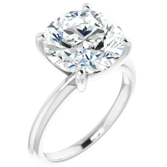 Round Moissanite Engagement Ring 3 Carat Solitaire Setting
