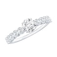 thumbnail image 1 of Rosec Jewels Moissanite Solitaire Engagement Ring for Women - 5 mm - D-VS1 Quality Certified, 18K White Gold, US 9.00, 1 of 9