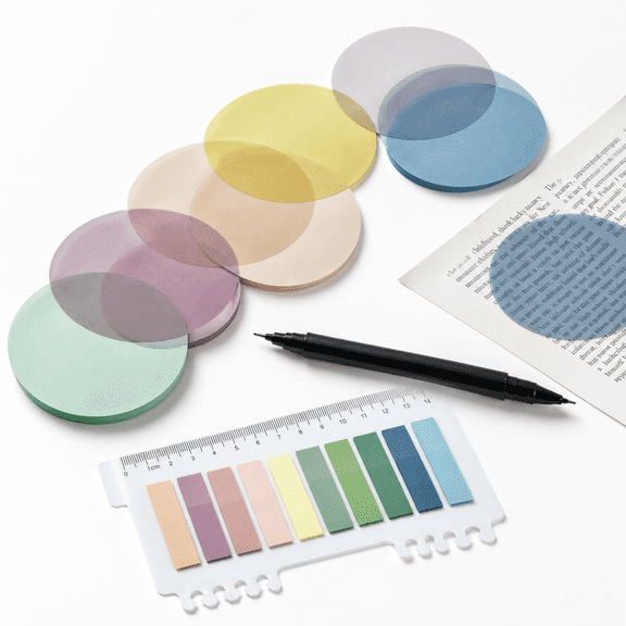 Round Morandi 800 Count Transparent Round Sticky Notes with Marker Pen