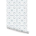 thumbnail image 1 of Round Moroccan Tile Blue Peel and Stick Vinyl Wallpaper, 1 of 3