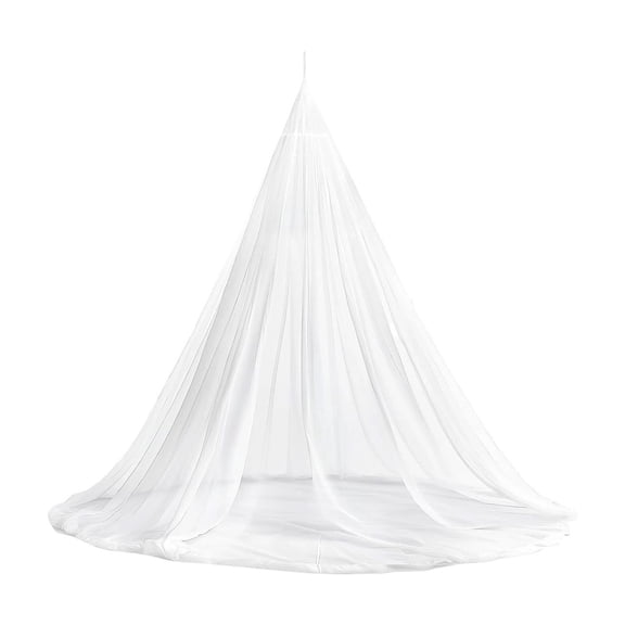 Round Mosquito Net for Patio, Insect House Screen Netting for Gazebo, Porch, Camping, Picnic, Patio, Trips & Garden Terrace | Outside Canopy Bug Protection Net (White)