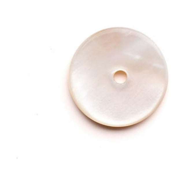Round Mother-Of-Pearl Shell Button 12.5x1.5mm Sold per pkg of 100pcs