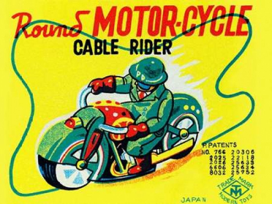 Round Motor-cycle Cable Rider Canvas Art - Unknown (22 x 28)
