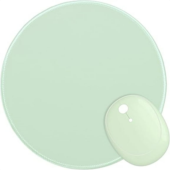 Round Mouse Pad, 8.7 x 8.7 Inch Premium-Textured Washable Non-Slip Rubber Base Cute Small Mouse Mat with Stitched Edge for Women Wireless Computer Laptop Gaming Desk Accessories, Lake Green