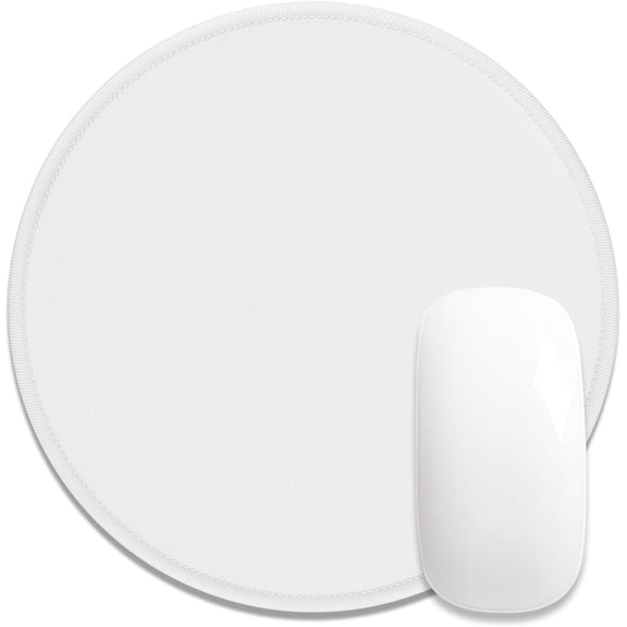 Round Mouse Pad, Cute Small Computer Mouse Mat, Personalized Pattern, Stitched Edge, Non-Slip Rubber, Washable Mousepad Cloth for Wireless Mouse