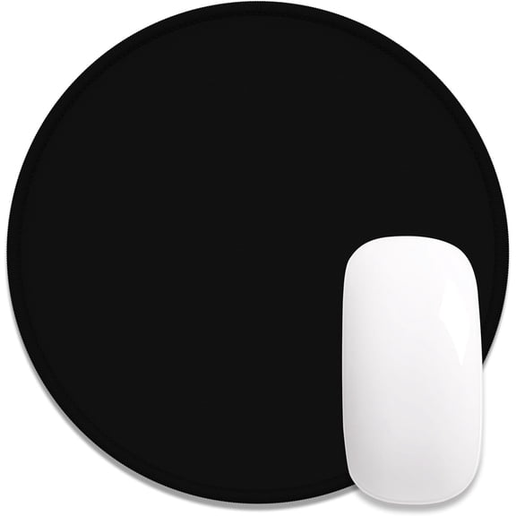 Round Mouse Pad, Cute Small Computer Mouse Mat, Personalized Pattern, Stitched Edge, Non-Slip Rubber, Washable Mousepad Cloth for Wireless Mouse