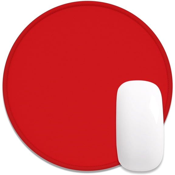Round Mouse Pad, Cute Small Computer Mouse Mat, Personalized Pattern, Stitched Edge, Non-Slip Rubber, Washable Mousepad Cloth for Wireless Mouse