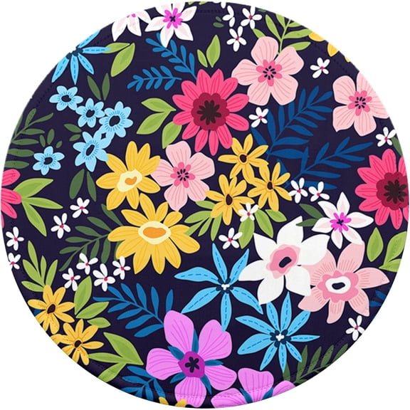 Round Mouse Pad Non-Slip Rubber Base Mousepad with Stitched Edge Washable Small Mouse Mat 7.9 x 7.9 Inch for Computer, Laptop, Home, Office