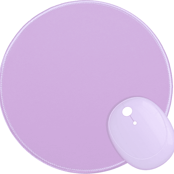 Round Mouse Pad, Premium-Textured Washable Non-Slip Rubber Base for Men Women Wireless Computer Laptop Gaming Desk Accessories