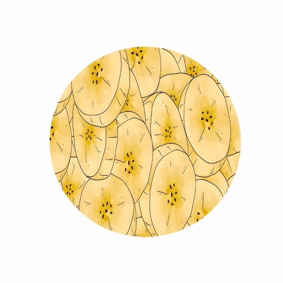 Round Mouse Pad with Kiwi Slice Pattern 7.87 inch Rubber Desk Accessory for Office and Travel