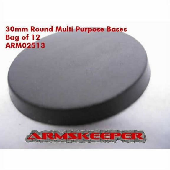 Round Multi Purpose 30mm Miniature Bases Pack of 12 ArmsKeeper