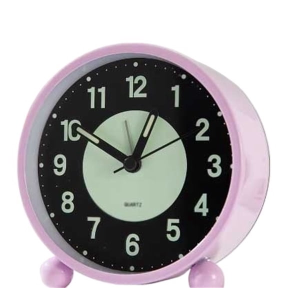 Round Multifunctional Alarm Clock Battery Operated for Living Room Kitchen Bedroom Office Bedside DesktopEasy To Set Analog Alarm Clock