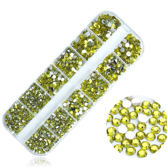 Round Nail Art Rhinestones Flat Back Shine Nail Crystals Gems Nail Diamonds