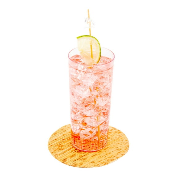 Round Natural Bamboo Leaf Coaster - 3" x 3" - 200 count box