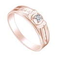 thumbnail image 1 of AFFY Round Natural Diamond Mens Solitaire Engagement Ring 14k Solid Rose Gold (I-J Color, I2-I3 Clarity, 0.14 Cttw) Ring Size-9.5, 1 of 1