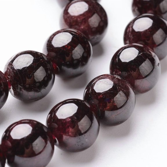 Round Natural Garnet Beads Strands 8mm Hole: 1mm 46pcs/strand 15 inch
