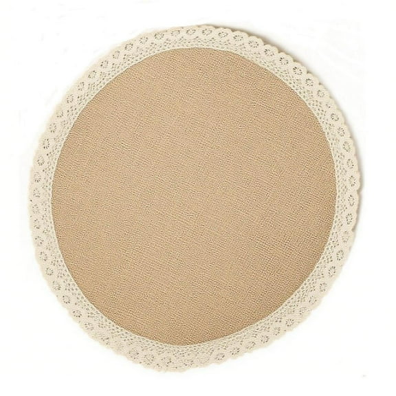 Round Natural Jute Placemats Set Heat Table Mats Boho Woven for Kitchen Dining Room Farmhouse Style