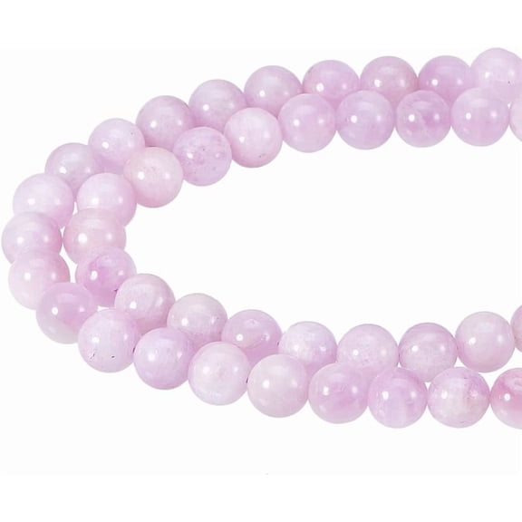 Round Natural Kunzite Beads Strands Spodumene Beads Grade A 8~9mm Hole: 1mm about 49pcs/strand 15.5 inch