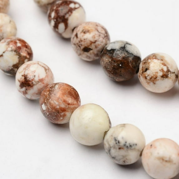 Round Natural Magnesite Beaded Strands 8mm Hole: 1mm 48pcs/strand 15.7 inch