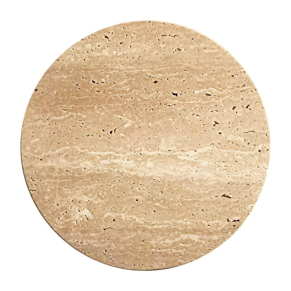 Round Natural Marble Tray, Elegant Jewelry Dish for Bathroom, Kitchen, Bedroom, Decorative Tray for Home and Hotel Decor, 3.94 x 3.94 x 0.39 in