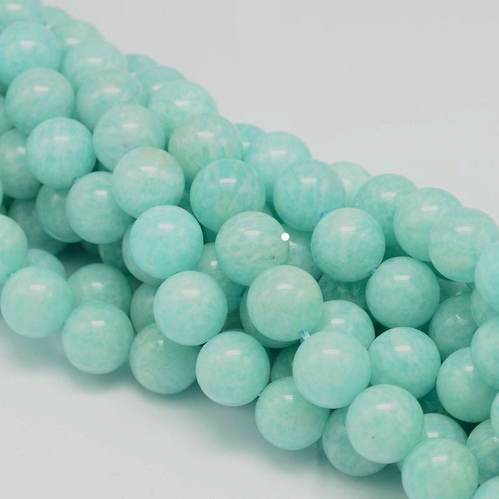 Round Natural Peru Amazonite Bead Strands 6mm Hole: 1mm about 62~65pcs/strand 15 inch
