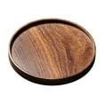 thumbnail image 1 of Round Natural Wood Tea Serving Platter with Storage - All-in-One Tray for Beverages, Cups, Parties, Easy Clean Dry Brew Home Decor, 1 of 6
