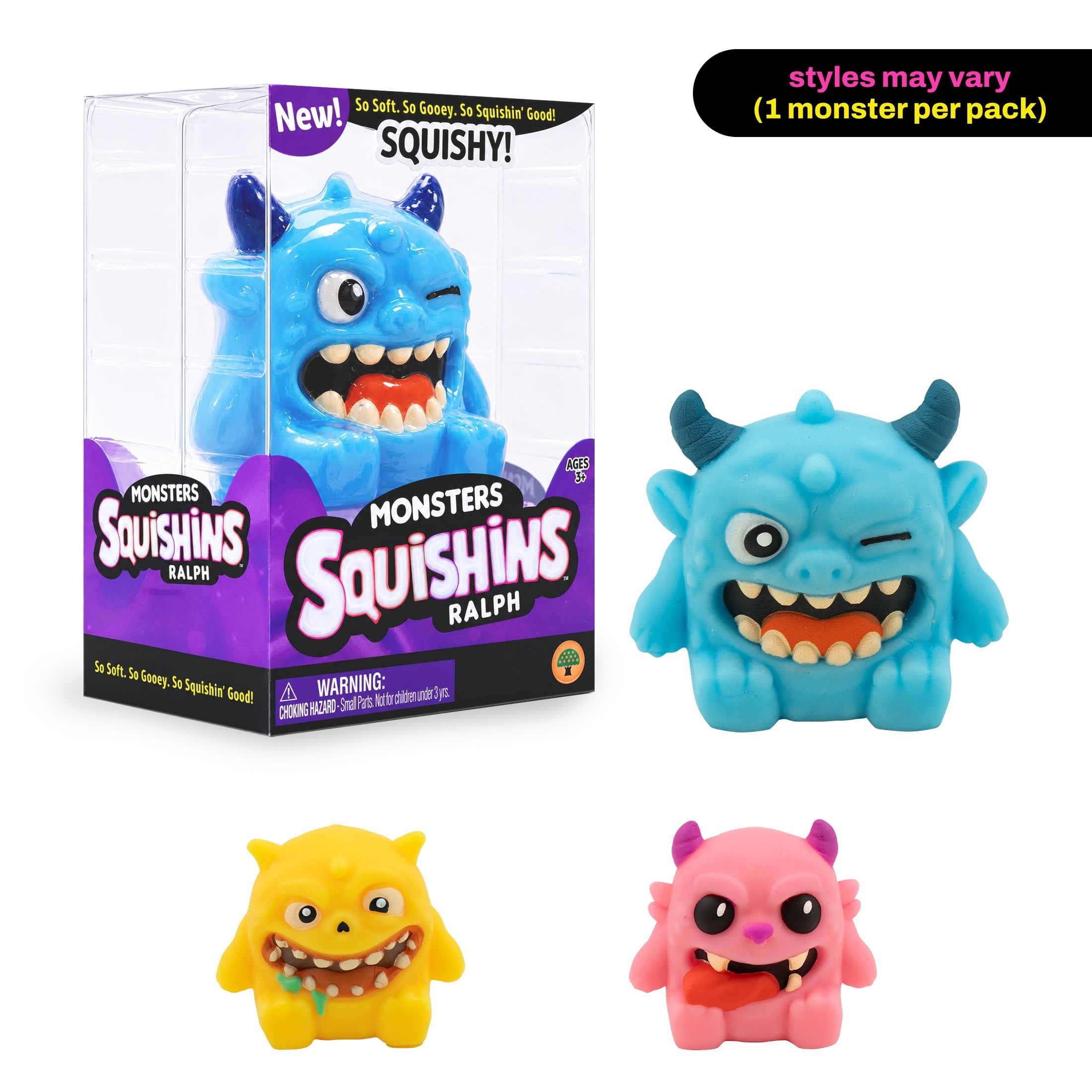 Squishins Monster 3D Sensory Fidget, Novelty & Gag Toys for Children Ages 3 and up