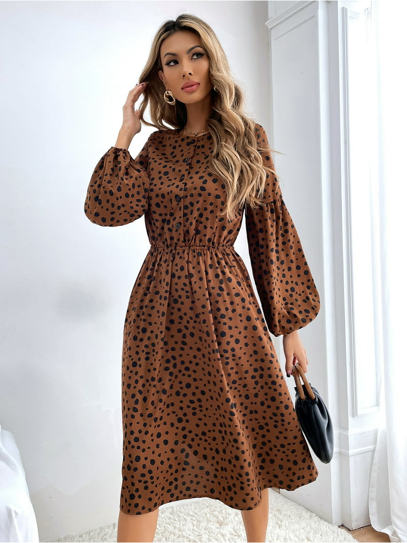 navy blue dress for baby girl Animal Print Crystal Bustier A Line Midi Dress