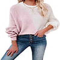 Round Neck Color Block Sweater