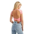 thumbnail image 1 of Round Neck Cross Back Short Sleeve Crop Top, 1 of 5