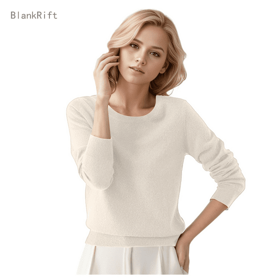 Women's Sweaters Round Neck Knit Long Sleeve Pullover Sweaters Comfy Solid Color Relaxed Fit Women's Fall Sweaters