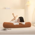 thumbnail image 1 of Round Neck Pillow,Roll Cervical Support Pillows,Neck Pain Relief Cylinder Bolster Pillows with Removable Washable Cover,Round Neck Support for Bed,Legs,Back，Knees and Yoga, 1 of 7