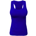 thumbnail image 1 of Round Neck Racerback Rayon Tank Top Soft Stretch Ribbed Basic Sleeveless, 1 of 2