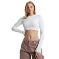 thumbnail image 1 of Round Neck Ribbed Cropped Sweater, 1 of 6