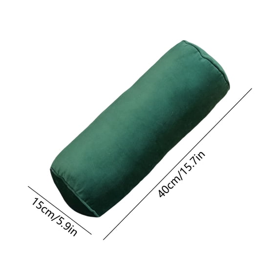 Round Neck Roll Pillowcase With Zipper Cylindrical Pillow Cover 5.9x15.7 Inch Solid Color YYUZH