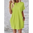 thumbnail image 1 of Round Neck Short Sleeve Mini Dress, 1 of 1