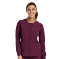 thumbnail image 1 of Round Neck Snap Jacket XS-3XL By Maven / Wine, 1 of 1
