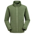 thumbnail image 1 of Round Neck Sweatshirts for Men Green Zipper Cardigan New Solid Color Casual Standing Collar Plus Size 2XL Up to 65% off!, 1 of 6