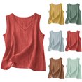 thumbnail image 1 of V Neck Tank Tops for Women Loose Sleeveless Tank Tops Casual All Match Undershirts, 1 of 4