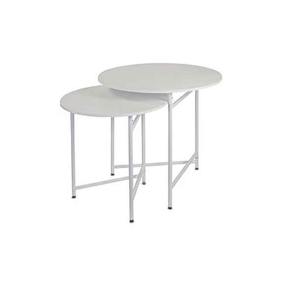 Round Nesting White Tables (Display Tables)
