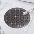thumbnail image 1 of Round Non-Slip Bath Mat for Shower Safety, Anti Fatigue Massage Foot Pad with Strong Suction Cups, Hair-Resistant PVC Floor Mat, Quick-Dry Hanging Bathroom Tub Mat, 1 of 5