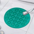 thumbnail image 1 of Round Non-Slip Bath Mat for Shower Safety, Anti Fatigue Massage Foot Pad with Strong Suction Cups, Hair-Resistant PVC Floor Mat, Quick-Dry Hanging Bathroom Tub Mat, 1 of 5
