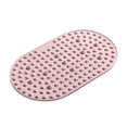 thumbnail image 1 of Round Non Shower Bath Mat with Suction Cups & Drain Holes, Machine Washable Bathtub Mat for Bathroom Swimming Pool(Pink,75x45cm), 1 of 6