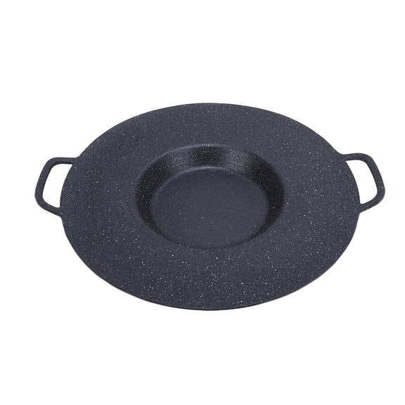 Round Nonstick Grill Pan - Aluminum Alloy Frying Skillet for Indoor & Camping