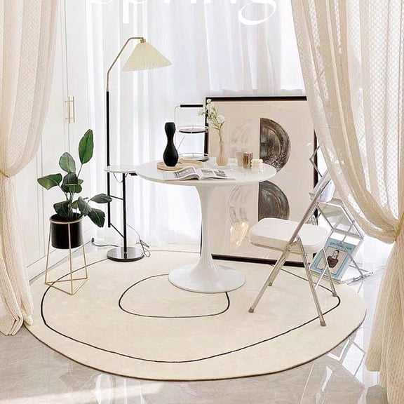 Round Nordic Ins Living Room Carpets Modern Concise Bedroom Rug r Modern Coffee Table Floor Blanket Study Room Bedside Mat