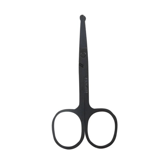 Round Nose Hair Scissors Manual Nose Hair Clipper Stainless Steel Grooming Tool For Men