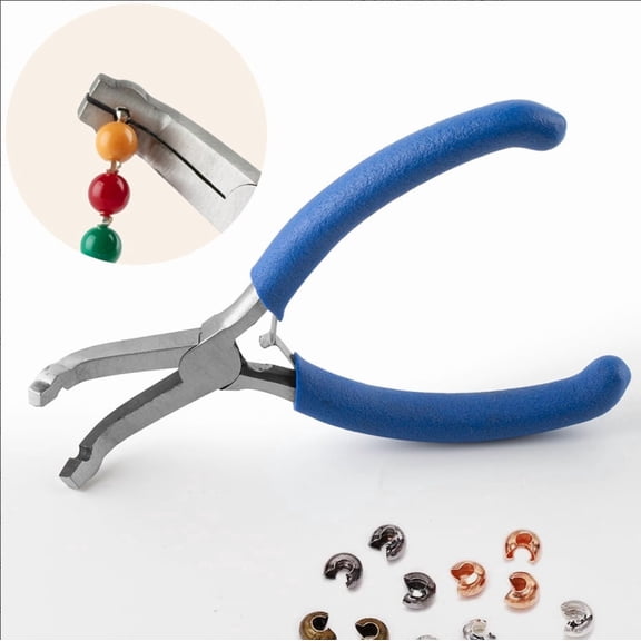 Round Nose Pliers with Bead Grips - Beading Tools for Jewelry Making,High-Carbon Steel Pliers for Bending and Coiling Metal Wire, Making Jump Rings(Blue)