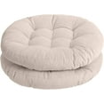 thumbnail image 1 of Round Office Chair Cushions 22x22 Inch Outdoor Seat Pads Set of 2 Throw Floor Pillows for Adults Sitting Patio Garden, Beige, 1 of 7