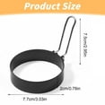 thumbnail image 1 of Round Omelette Maker, 1Egg with Handle for Frying Eggs Stainless Egg Shaper Convenient Kitchen Tool and Gadget Egg Rings Pancake in Round for Eggs Breakfast Sandwiches, Round Omelette Maker*2, 1 of 4