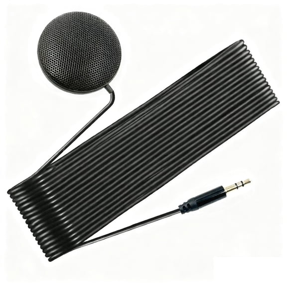 Round Omnidirectional Microphone intelligent Mute LED Light 3.5mm USB Compatible for Conferences Webinars Recording